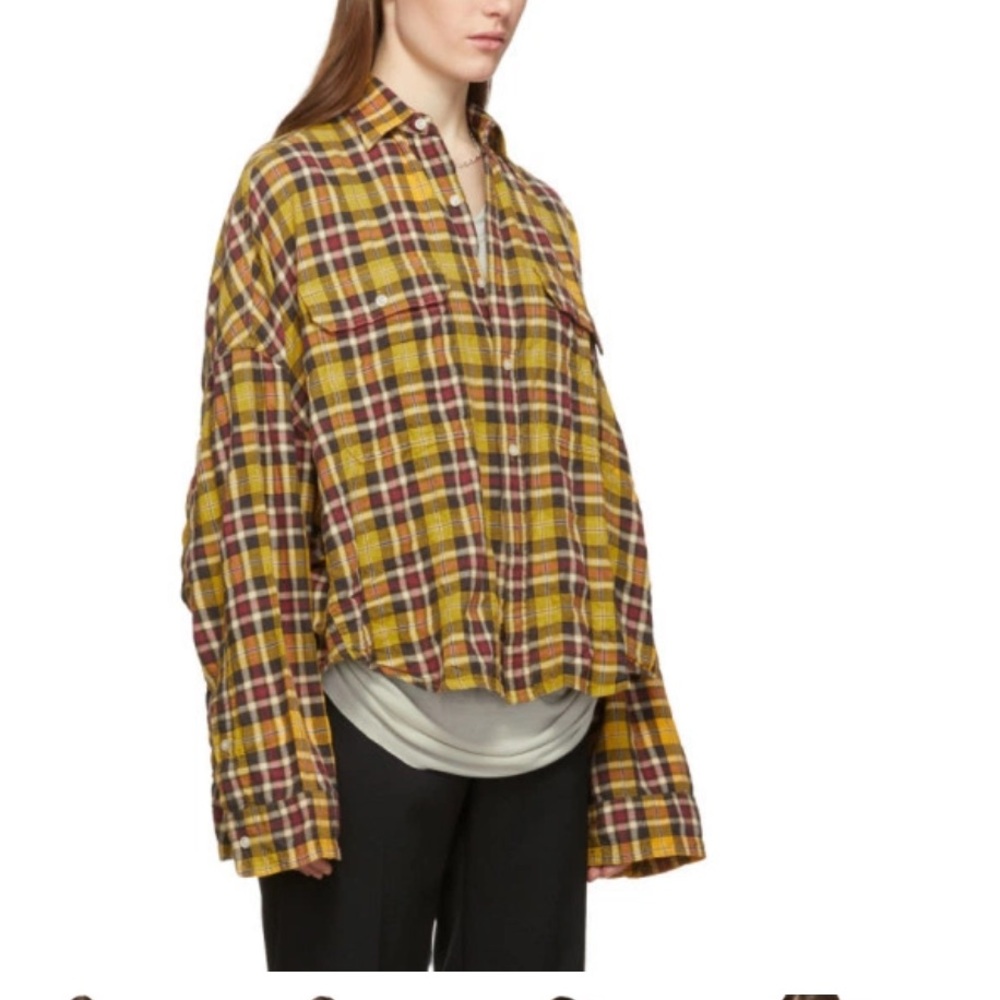 R13 Oversized plaid shirt - Picture 2 of 10